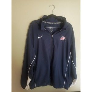 Nike Dri fit USA Hockey Full zip windbreaker jacket L navy blue